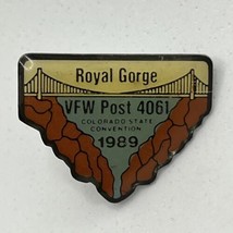 Colorado Royal Gorge VFW Veterans Of Foreign Wars Patriotic Enamel Lapel... - $5.95