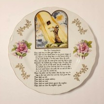 Vintage Norleans Porcelain Plate Ten 10 Commandments 10&quot; Gold Trim Japan... - $24.99