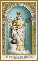 Our Lady of Victory – 8.5x11&quot; based on a Vintage French Holy Card – Catholic Art - $11.88+