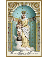Our Lady of Victory – 8.5x11&quot; based on a Vintage French Holy Card – Cath... - £9.51 GBP+