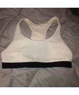 NEW Koral Sports Bra Sz Small White Textured Fabric &amp; Black Band - $374.59 MXN