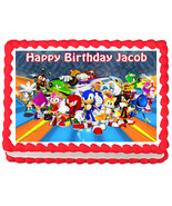 SONIC THE HEDGEHOG Edible cake topper image decoration - $6.95+