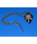 jJewelry-SKU#x142/Chico&#39;s Style Fashion Black Enamel &amp; Silver Twisted Ne... - $30.60