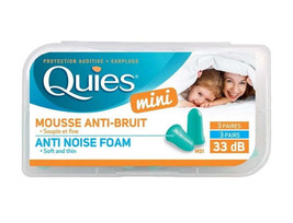 Quies Mini Foam Earplugs 33dB Ear Protection, 3 Pairs - $4.76