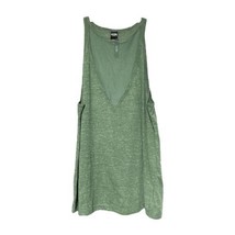 Victorias Secret Sport Womens Green Sheer Mesh V-Neck Workout Tank Top Sz Large - $14.84