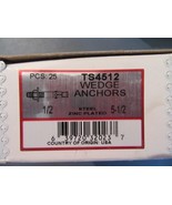 1/2&quot; x 5 1/2&quot; Concrete Wedge Anchor steel zinc plated box of 25 - $19.80