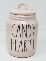 Rae Dunn Pink Candy Hearts Jar Canister Artisan Collection Valentines - £47.84 GBP