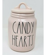 Rae Dunn Pink Candy Hearts Jar Canister Artisan Collection Valentines - £47.18 GBP
