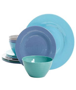 Gibson Home Brist 12 Piece Dinnerware Set in 4 Assorted Colors - $48.90
