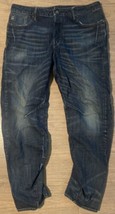 G Star Raw Jeans Mens 33 Dark Blue 3D Relaxed Tapered Denim Mid Rise 33x28 - $42.00