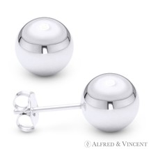 Polished Lightweight Ball Stud Earrings in 925 Sterling Silver w Rhodium... - $203.72 MXN+
