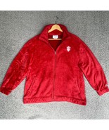 Champion Indiana University Jacket Women L Full Zip Red Soft Fleece IU S... - £19.90 GBP