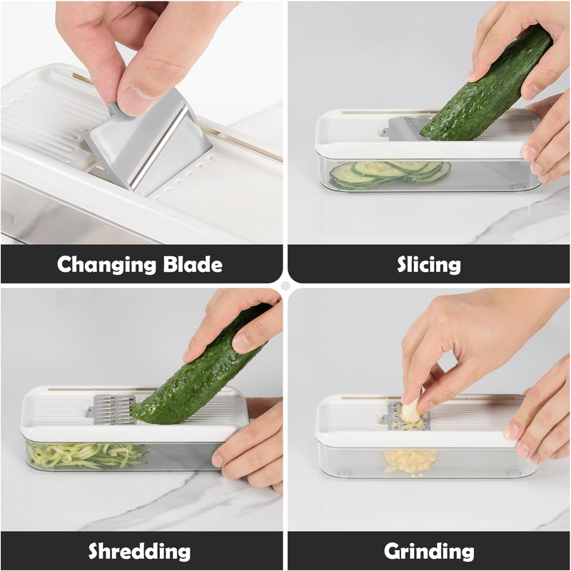 Mini Garlic Slicer Multi-Functional Mandoline Slicer Veggie Shredder Garlic Ging Item image 5