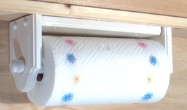 Paper towel hold/ wall or under cabinet wood White - $39.50