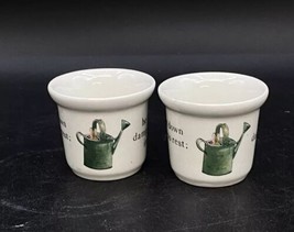 Wedgwood of Etruria Beatrix Potter Peter Rabbit Watering Can Egg Cup LOT 2 - £23.32 GBP