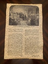 George Washington Inaugural Address Parchment replica in tube - $66.62 MXN