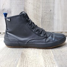KEDS Scout Splash Ankle Boots Black Round Toe Lace Rain Duck WF57265M Wo... - $24.70