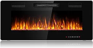 42 Inches Recessed Electric Fireplace, In-Wall &amp; Wall Mounted Electric H... - $481.99