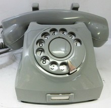 Norwegian Oslo Convertible Desk / Wall Telephone Gray Rotary Dial - $195.00