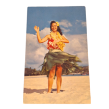 Postcard Lovely Hawaiian Hula Maiden Chrome Unposted - £7.76 GBP