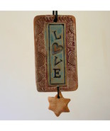 Love Inspirational Christmas Ornament Pottery Hand Made - €18,77 EUR