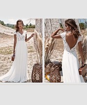 Boho Maxi Dress, Bridal Wedding Dress Gowns - £115.33 GBP