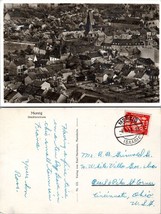 Germany Saarland Merzig City View Posted 1951 to Cincinnati Ohio VTG Postcard - £7.39 GBP