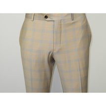 Men Suit BERLUSCONI Turkey Italian Wool 180's Glenn Plaid K167-07 Beige Blue image 14