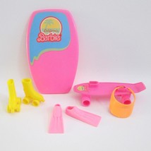 California Dream Barbie Doll Sports Accessory Lot Body Board Skateboard 1980s - $29.67