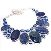 Lapis Lazuli Tanzanite Gemstone Handmade Fashion Necklace Jewelry 18&#39;&#39; SA 5447 - £12.57 GBP