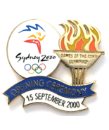Sydney 2000 Olympics Opening Ceremony Pin Sept 15 Torch Logo SOCOG Austr... - $17.68 CAD