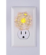 Jewel NIGHT LIGHT Warm Amber orange Glow LED Always On plug in Wall AC G... - £18.86 GBP