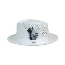 Men's Bruno Capelo Genuine Straw Hat Fedora Geneva Panama GA625 White image 3