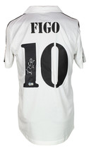 Luis Figo Signed White Real Madrid Soccer Jersey BAS - £228.33 GBP