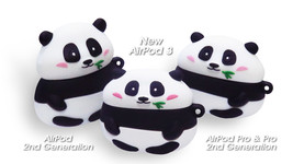 Fun 3D Cartoon Black&amp;White Panda AirPod Silicone Case (for 2nd Gen, New 3 &amp; Pro) - £14.47 GBP