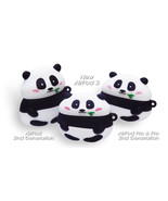 Fun 3D Cartoon Black&amp;White Panda AirPod Silicone Case (for 2nd Gen, New ... - $24.45 CAD