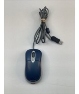 Microsoft Optical Mouse Blue USB with Wheel, Tested &amp; Working - £8.66 GBP