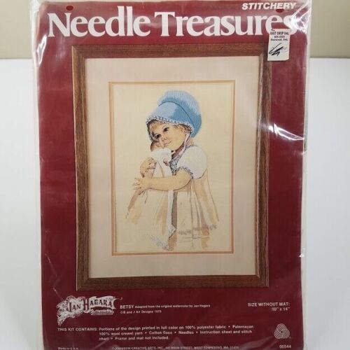 Needle Treasures Kit Betsy Jan Hagara Crewel Embroidery Sealed Vintage 1979 - $19.79