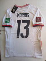 Jordan Morris #13 USA USMNT 2022 World Cup Qualifiers Stadium Home Soccer Jersey - £70.79 GBP