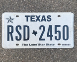 Texas Expired 2012 Blue On White Lone Star State License Plate #RSD-2450 - £10.02 GBP
