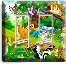 Bambi Thumper Bunny Double Gfi Light Switch Wall Plate Baby Boy Girl Room Decor - £8.73 GBP