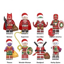 8pcs Christmas Series of Marvel Superhero Assembled Minifigure Building ... - $412.24 MXN