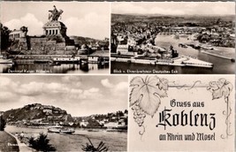 Koblenz on the Rhein and Mosel Multi View Scenic Real Photo c1960 Postcard W18 - £5.54 GBP