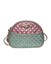 NEW! Gucci Trapuntata Colorblock Metallic Leather Quilted Mini Bag Crossbody - £674.89 GBP