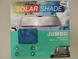 Jumbo Solar Shade Windshield  Foil Sunshade 3-piece Open Box - £10.95 GBP