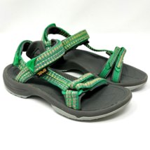TEVA Gray and Green Shoc Pad Water Sandals Size 7W - $23.74