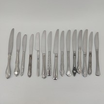 Vintage Mix Match Dinner Knifes Set of 15 Tea Party Shabby Chic Style Fl... - $21.04