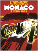 Quality POSTER.1930 Monaco Grand Prix car racing.Home Interior Design art.v390 - £14.20 GBP+