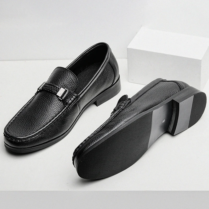 Genuine Leather Summer Men Shoes handmade Natural Cow Leather Men Loafer... - $51.44