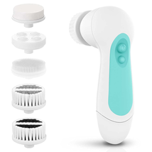 Waterproof Facial Cleansing Spin Brush Set with 5 Exfoliating Brush Head... - £11.85 GBP